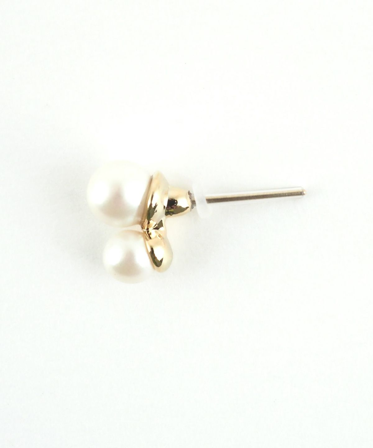 ツインパール樹脂コーティングポストピアス【ISS】