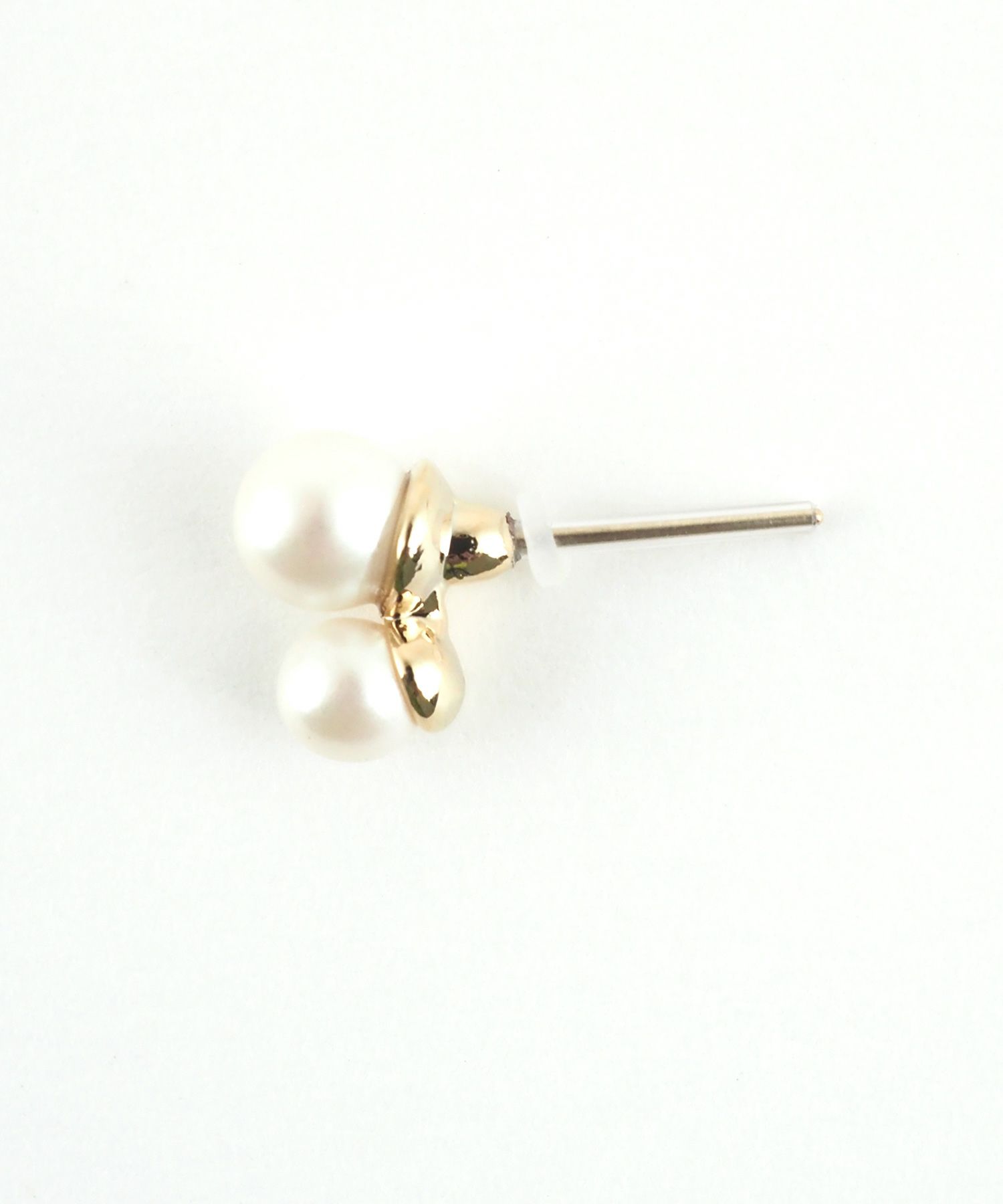 ツインパール樹脂コーティングポストピアス【ISS】