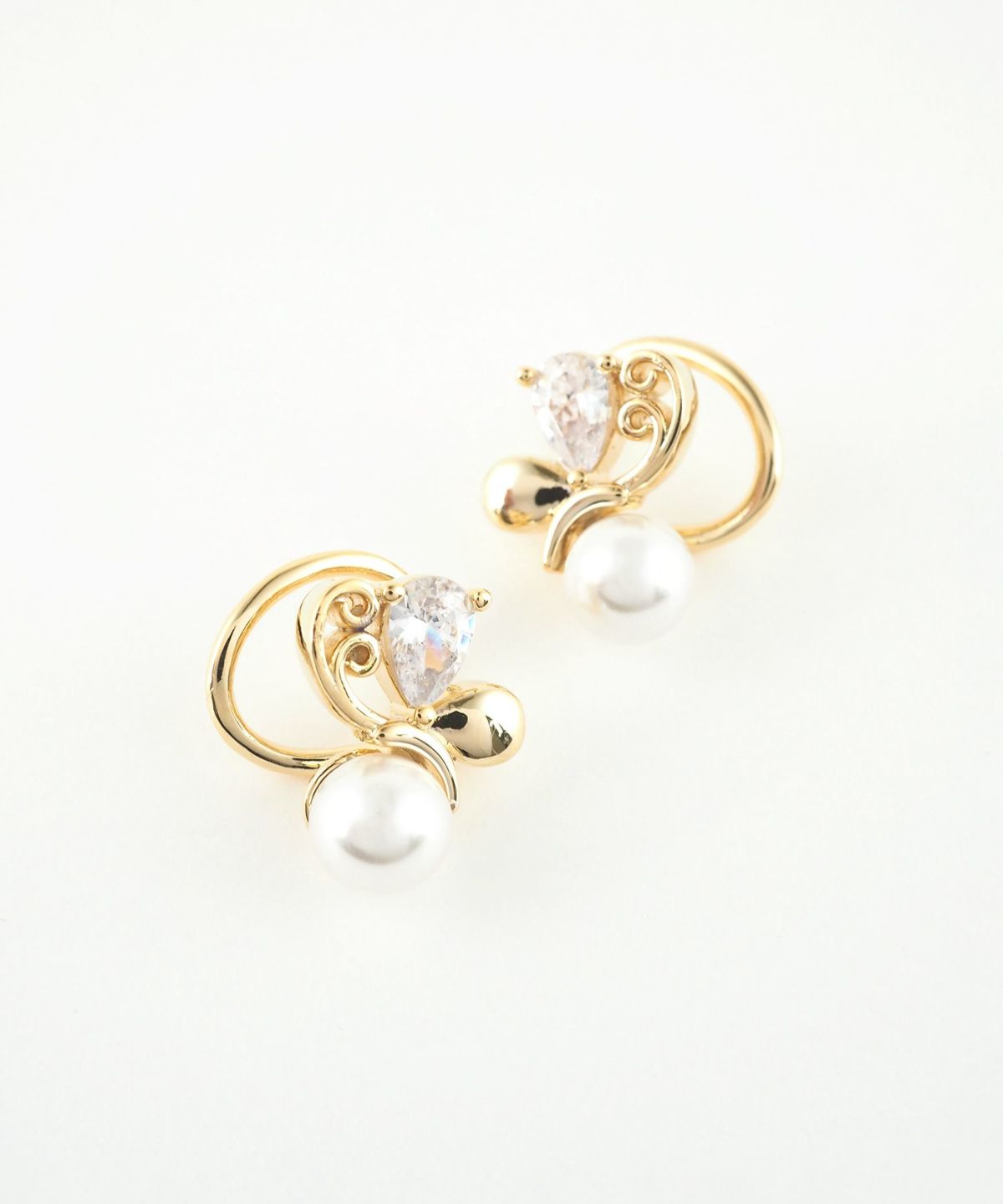 パピヨンエパールラウンドメタルイヤリング