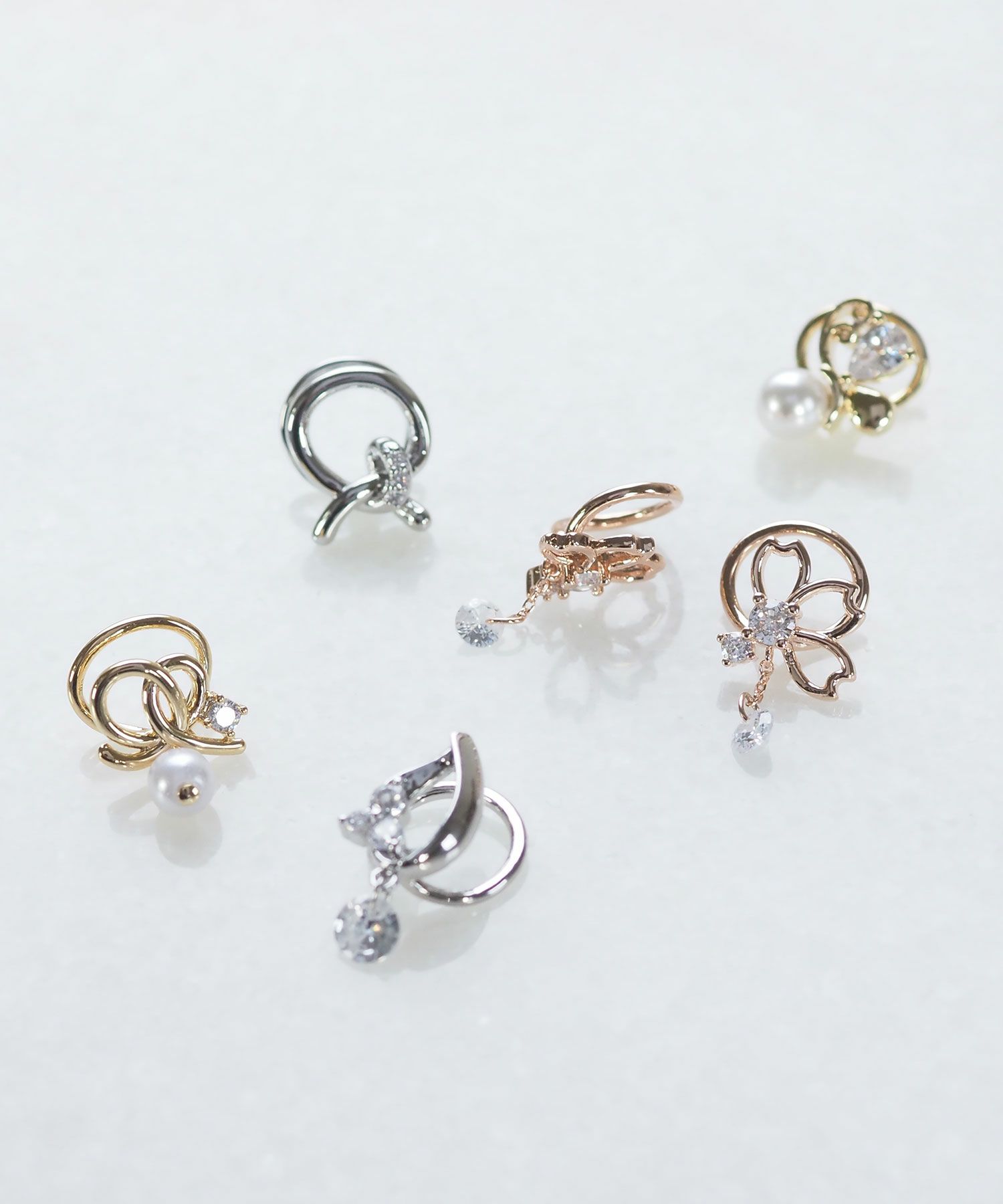 パピヨンエパールラウンドメタルイヤリング