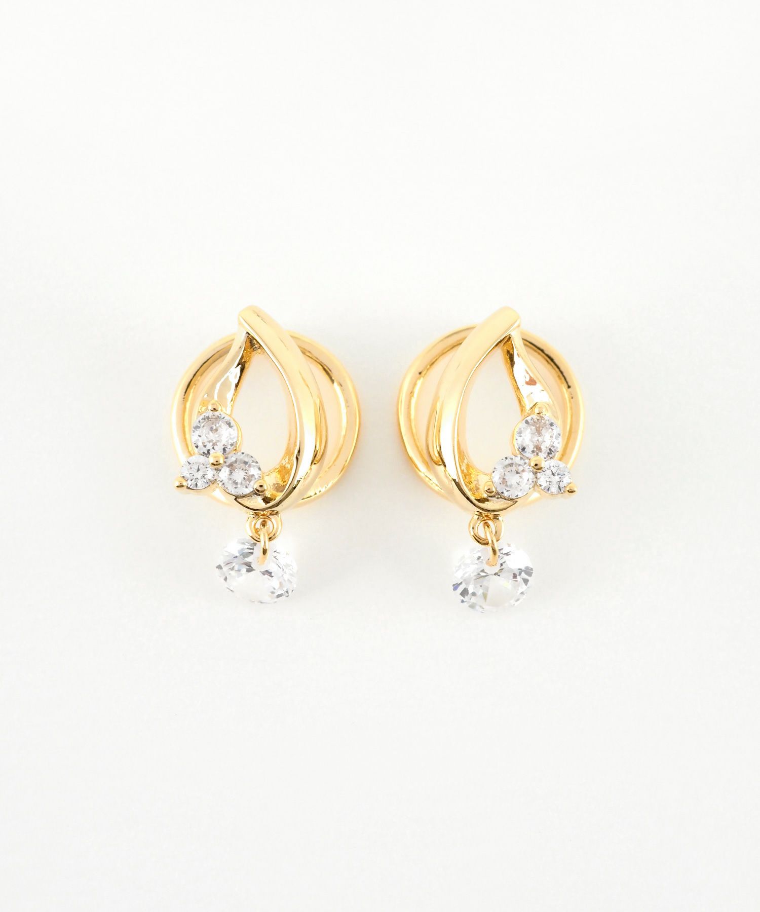 ピュアドロップラウンドメタルイヤリング