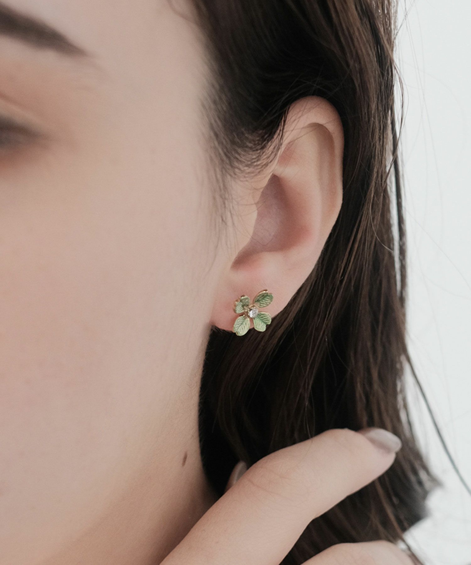 四葉＆鶴ピアス