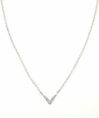 [SV925]Vモチーフメレダイヤモンドプチペンダント