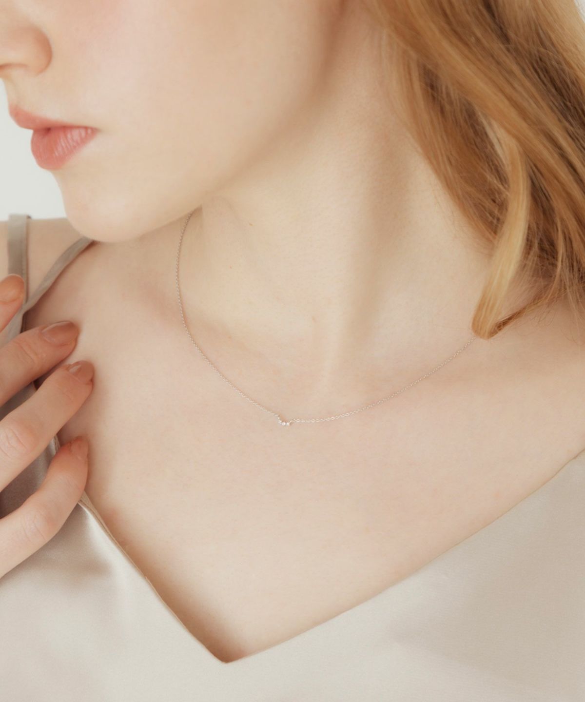 [SV925]トリニティメレダイヤモンドプチペンダント