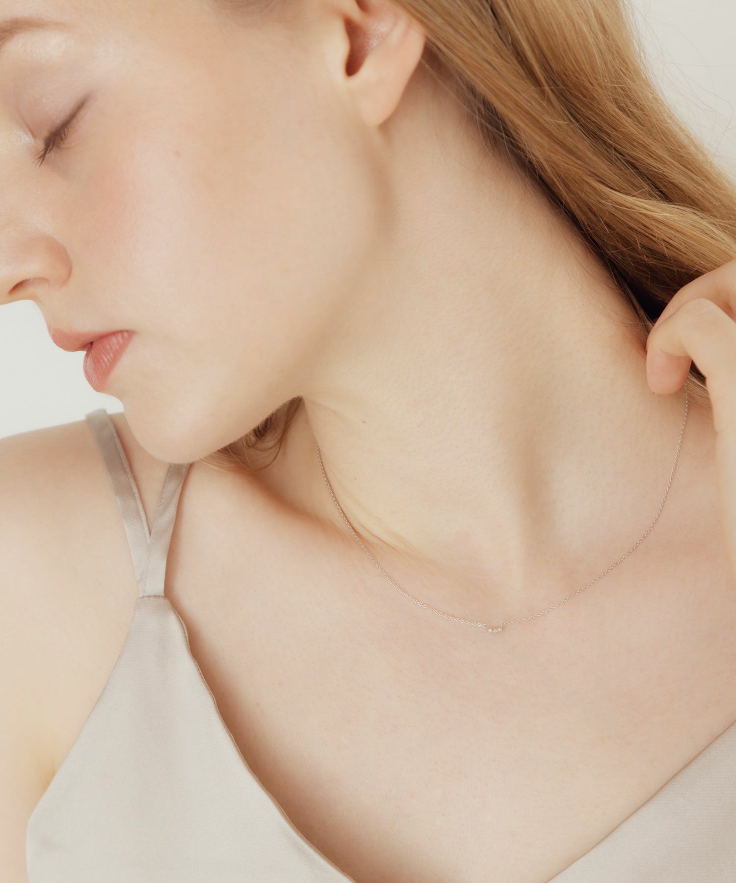 [SV925]トリニティメレダイヤモンドプチペンダント