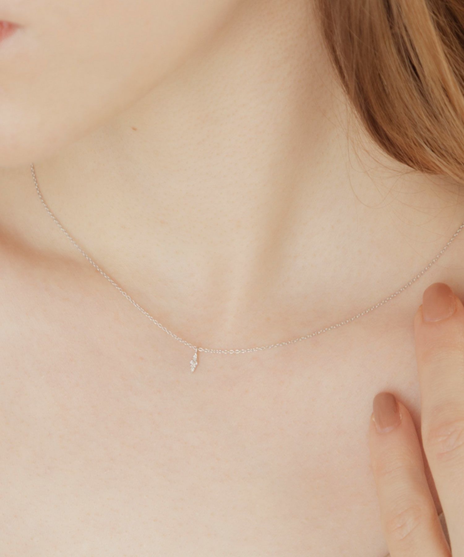 [SV925]ノーブルロンバスメレダイヤモンドプチペンダント