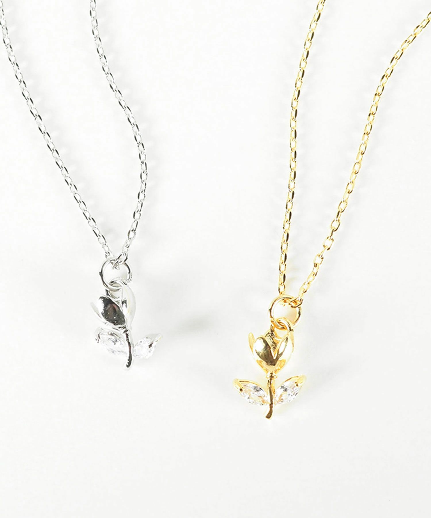 キュービックチューリップネックレス