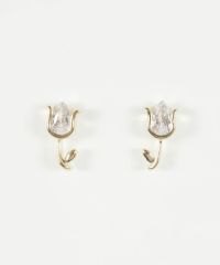 キュービックチューリップピアス