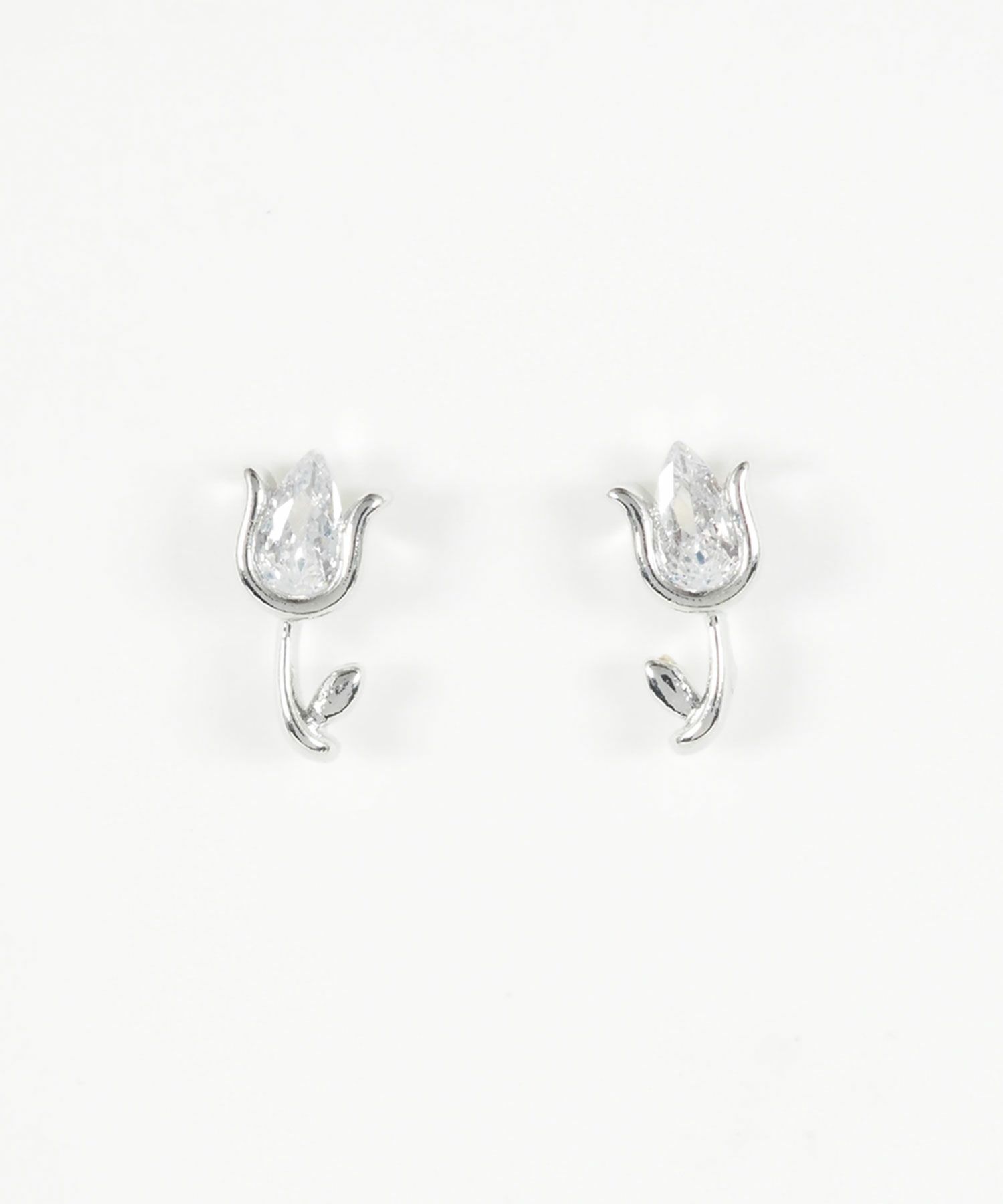 キュービックチューリップピアス