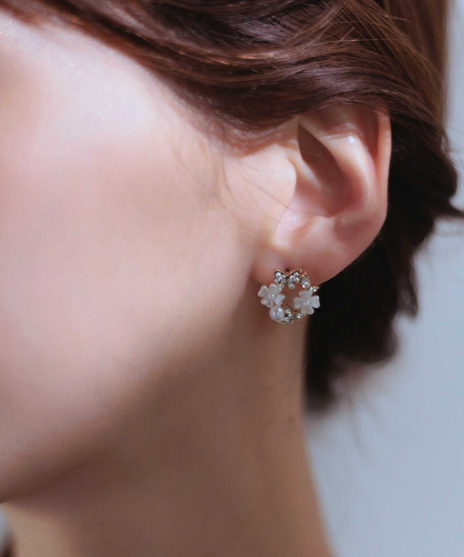 フラワーリースピアス