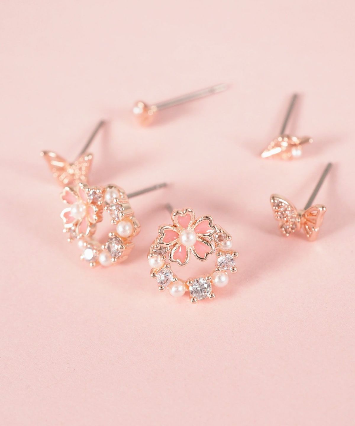 SAKURAリースセットピアス