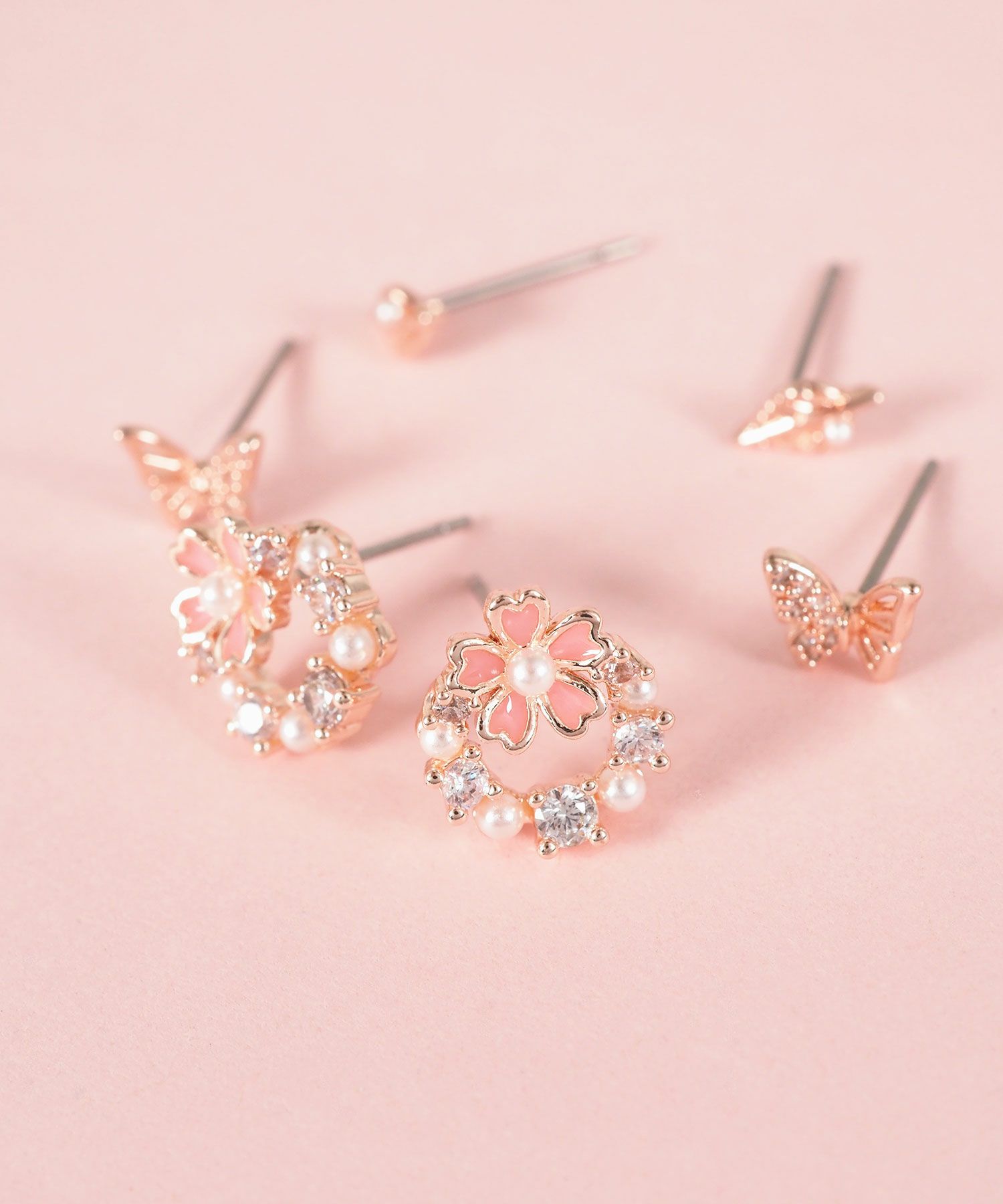 SAKURAリースセットピアス