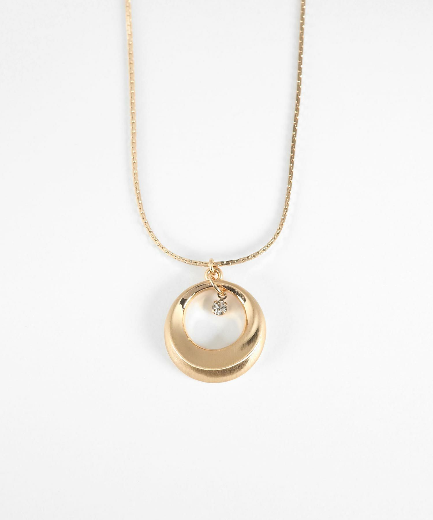 メタルストーンマグネットネックレス