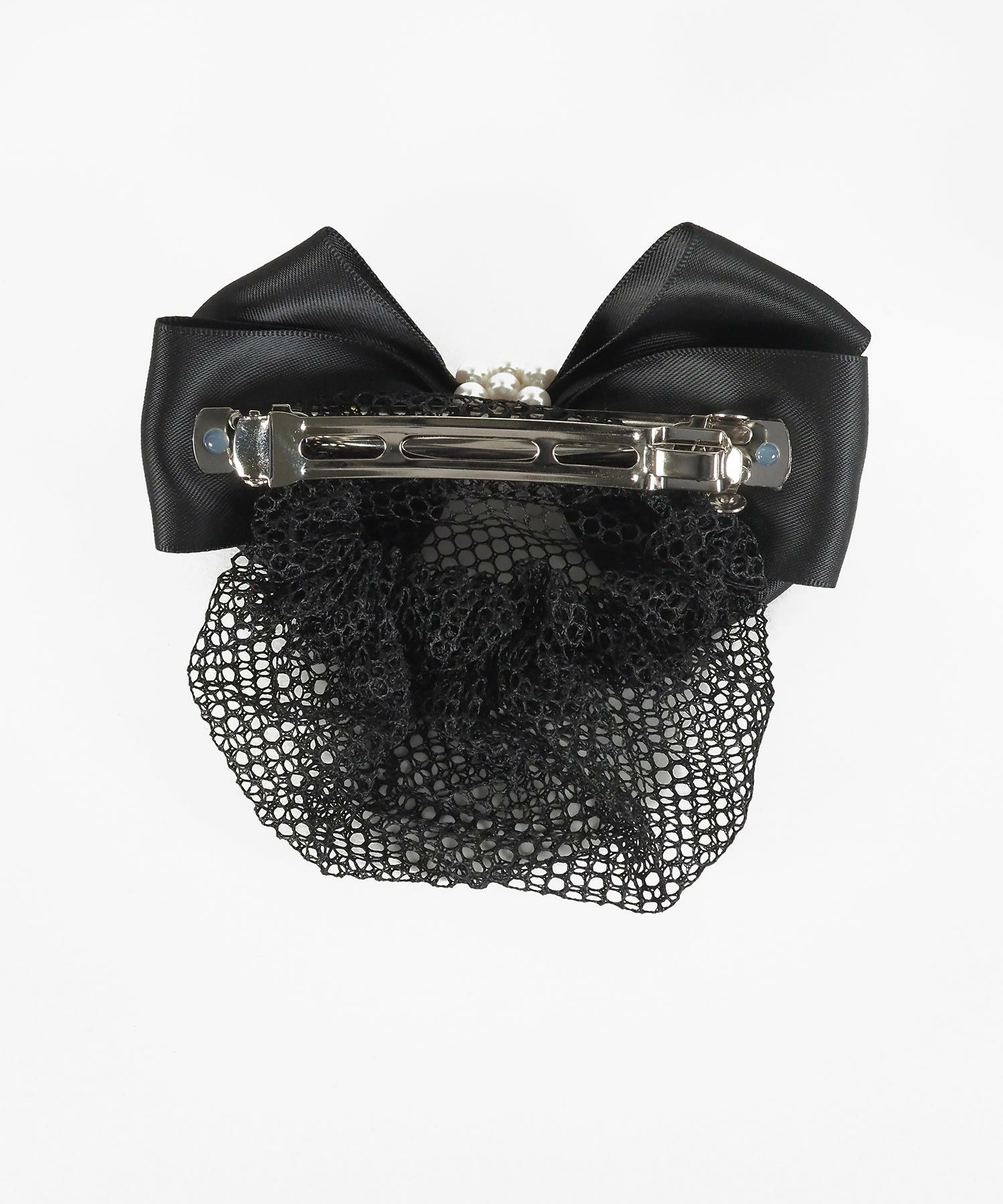 ネット付パールリボンバレッタ