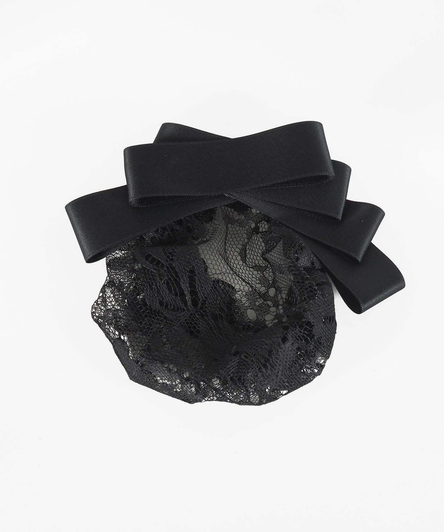 レースネット付クロスリボンバレッタ