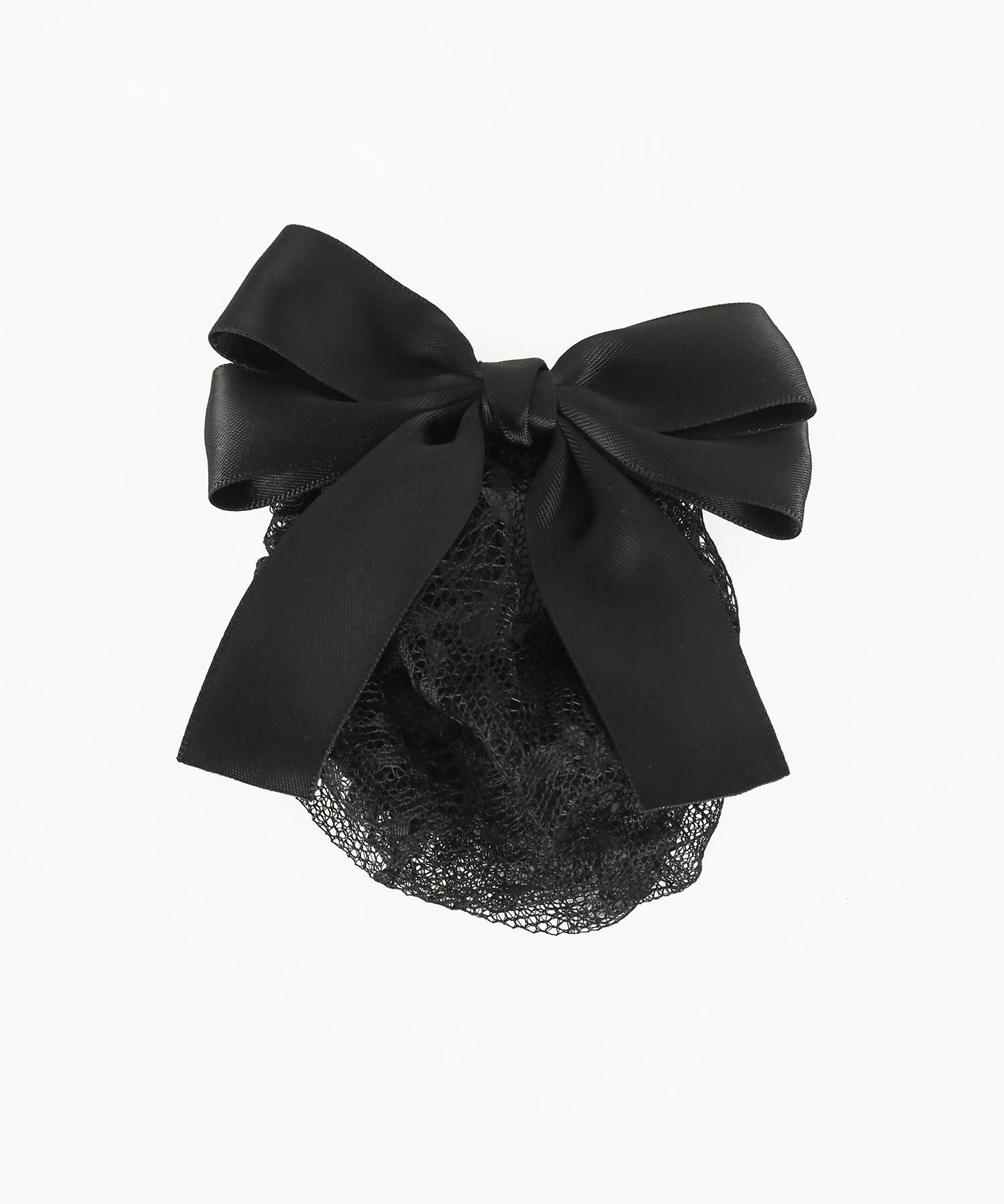 レースネット付テールリボンバレッタ