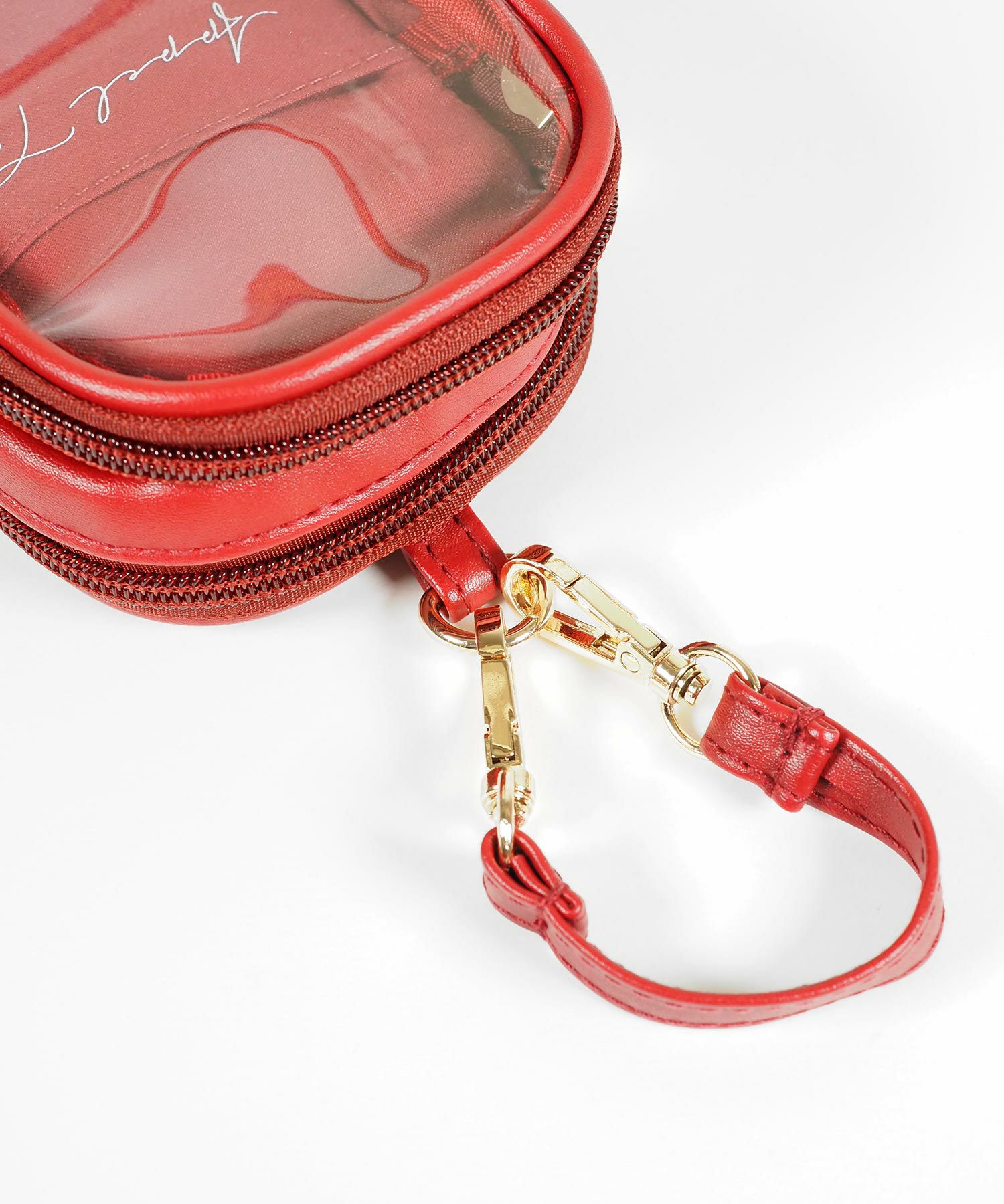 レザー風アクリルスタンドポーチ