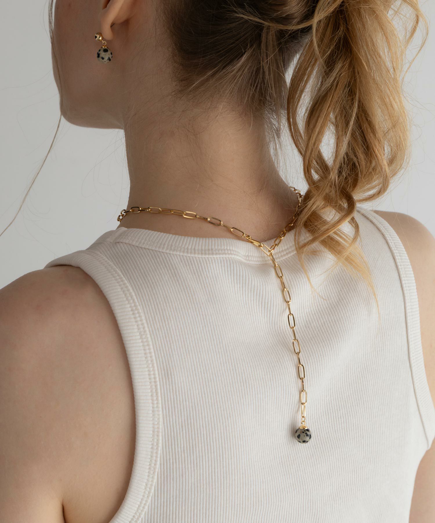 ストーンチェーンネックレス【MUK blossom stone】