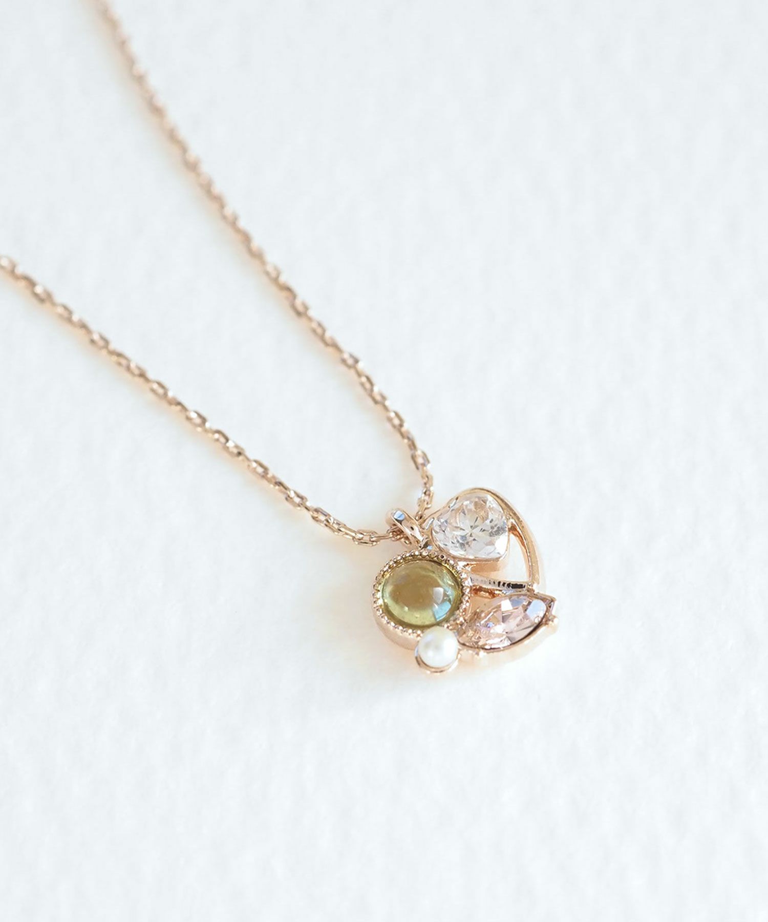 ナチュラルストーンチェリーブロッサムグロウネックレス【MUK Dreamy stone】