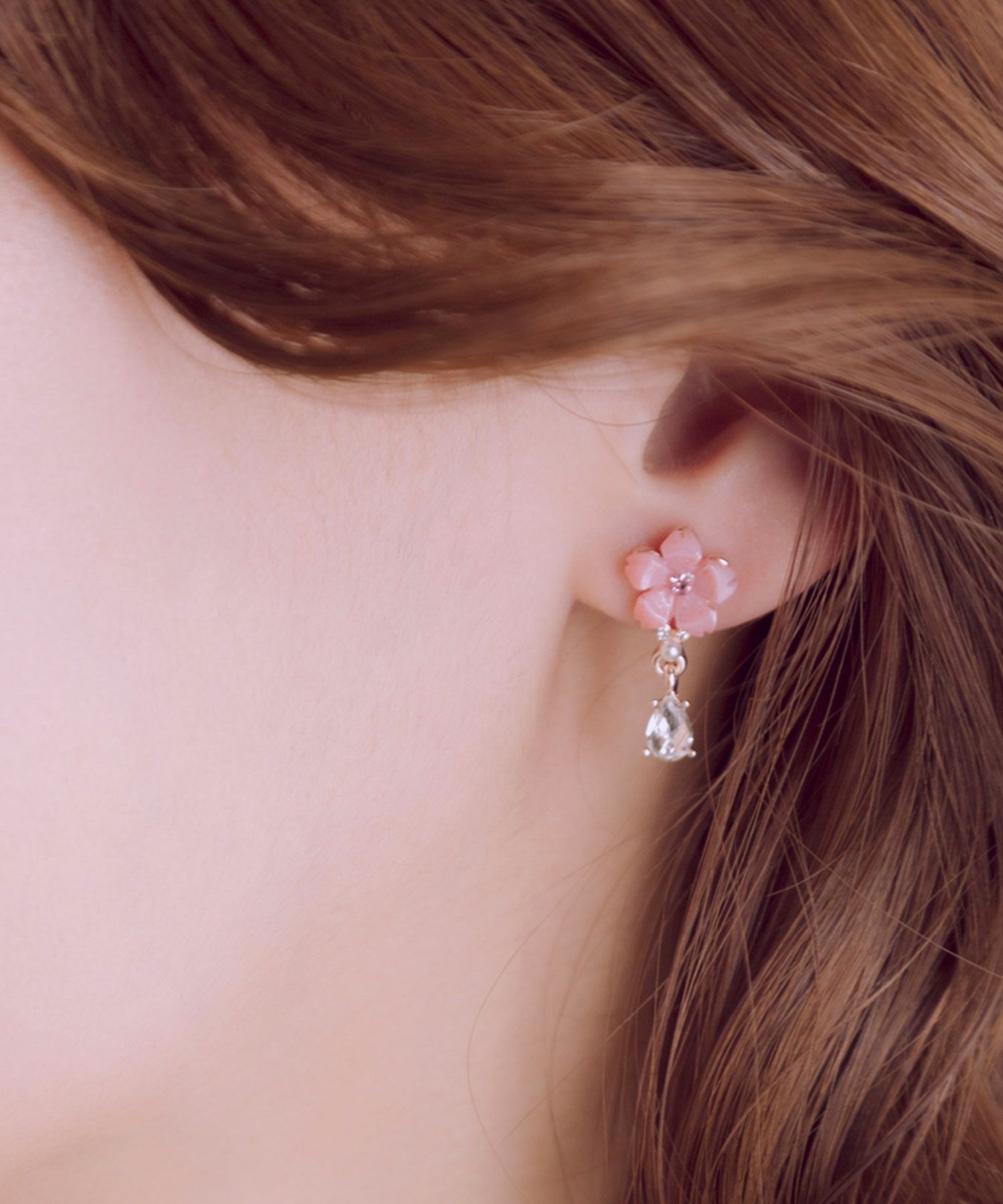 サクラドロップビジューチタンポストピアス | 【公式】MUK ONLINE SHOP