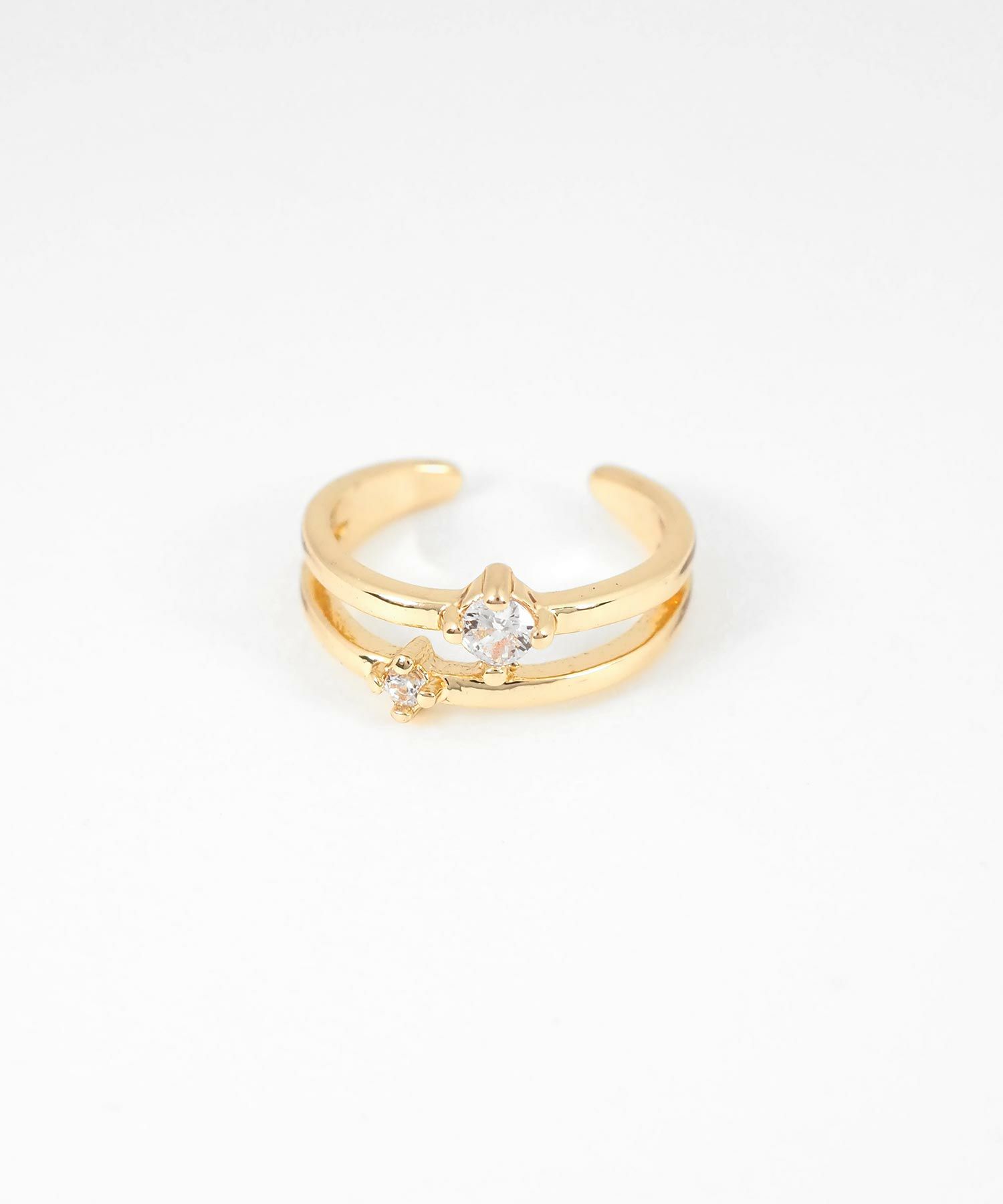 デュアルストーンイヤーカフ