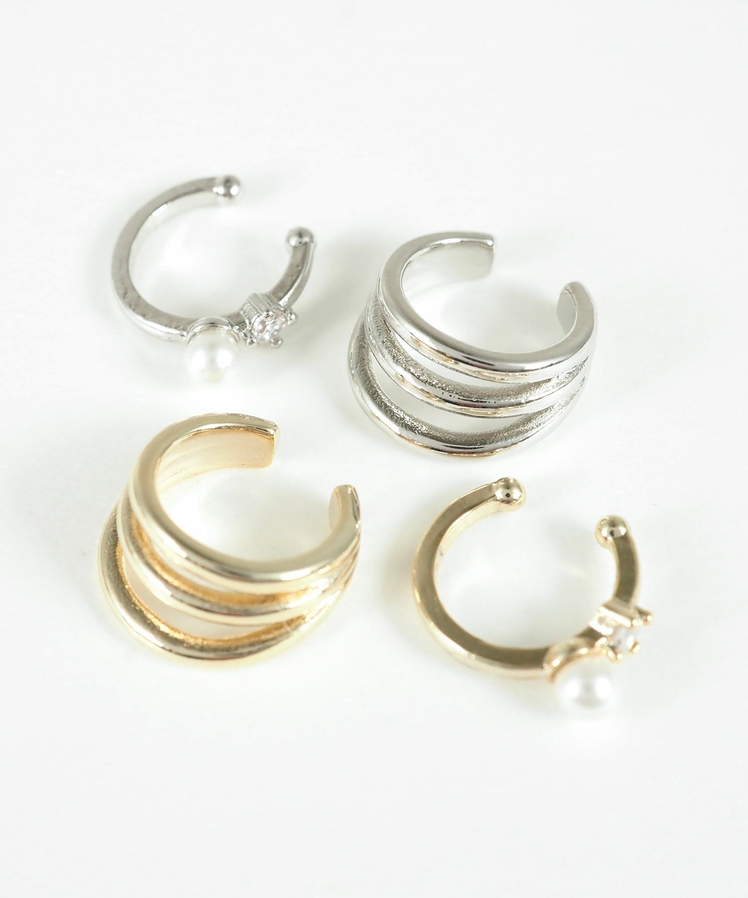 パール×トロワラインセットイヤーカフ