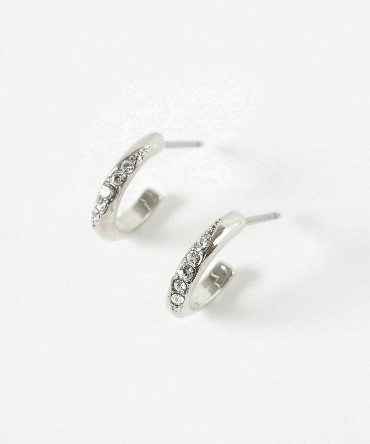 【web限定】タイニーストーンチタンポストピアス