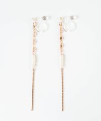 【web限定】ルミパールチェーン樹脂ノンホールイヤリング【Lumirise】