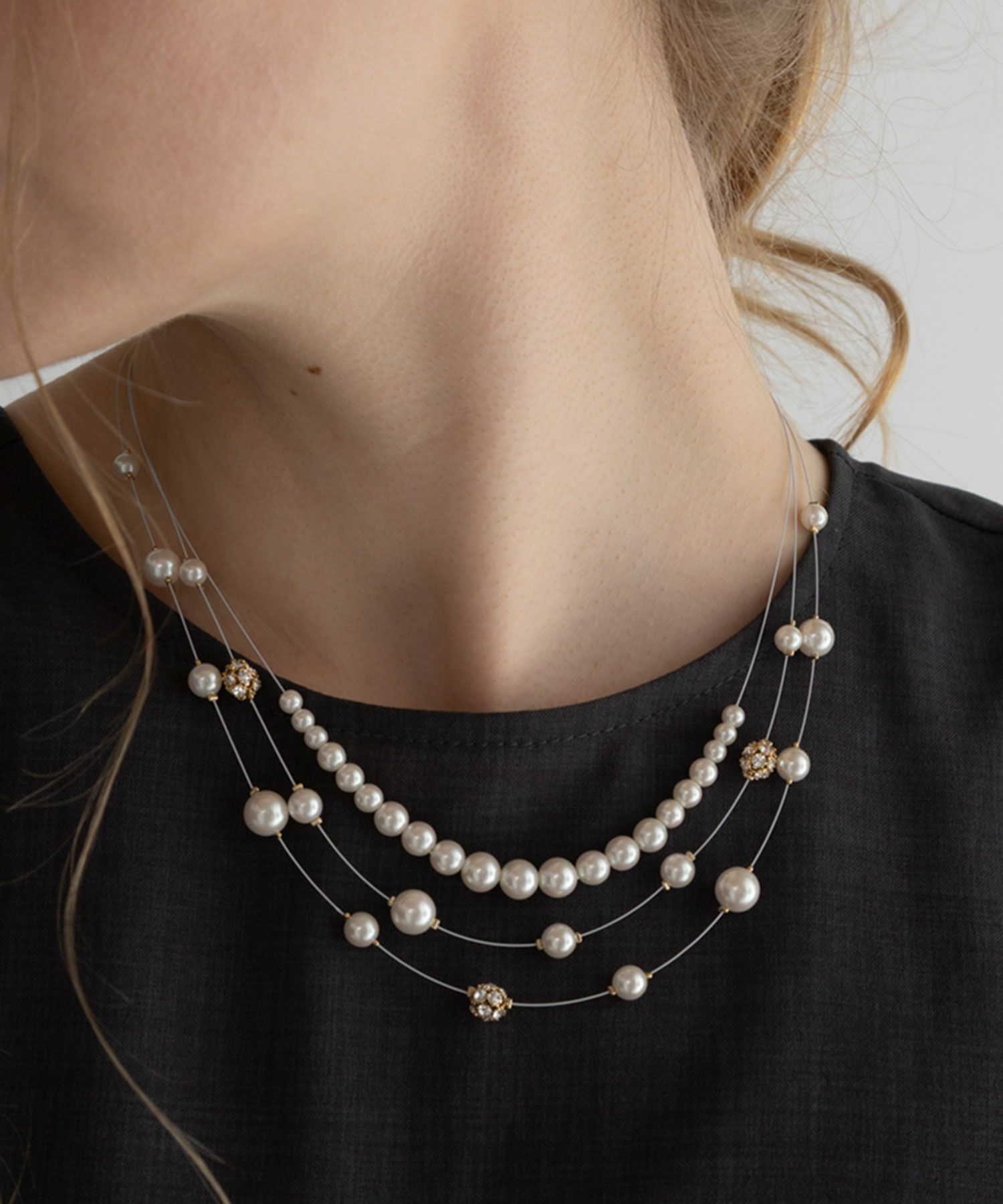 ワイヤーパールネックレス【MUK voyalibre】