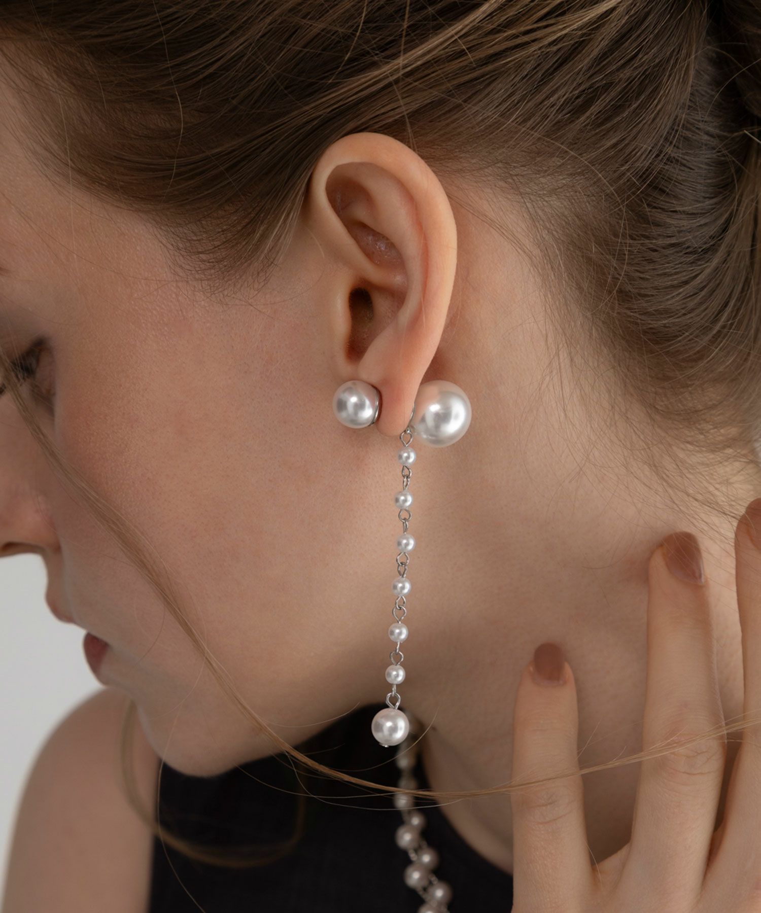 ステーションパールチタンポストピアス【MUK voyalibre】