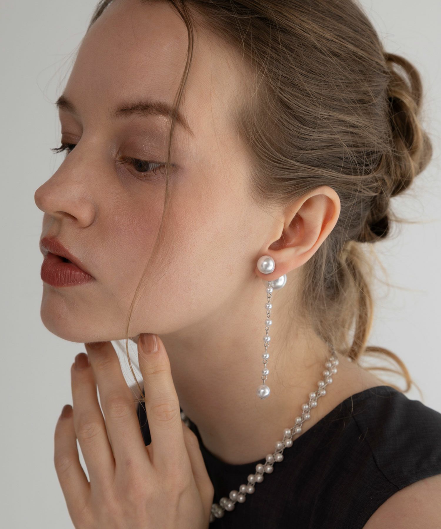 ステーションパールチタンポストピアス【MUK voyalibre】