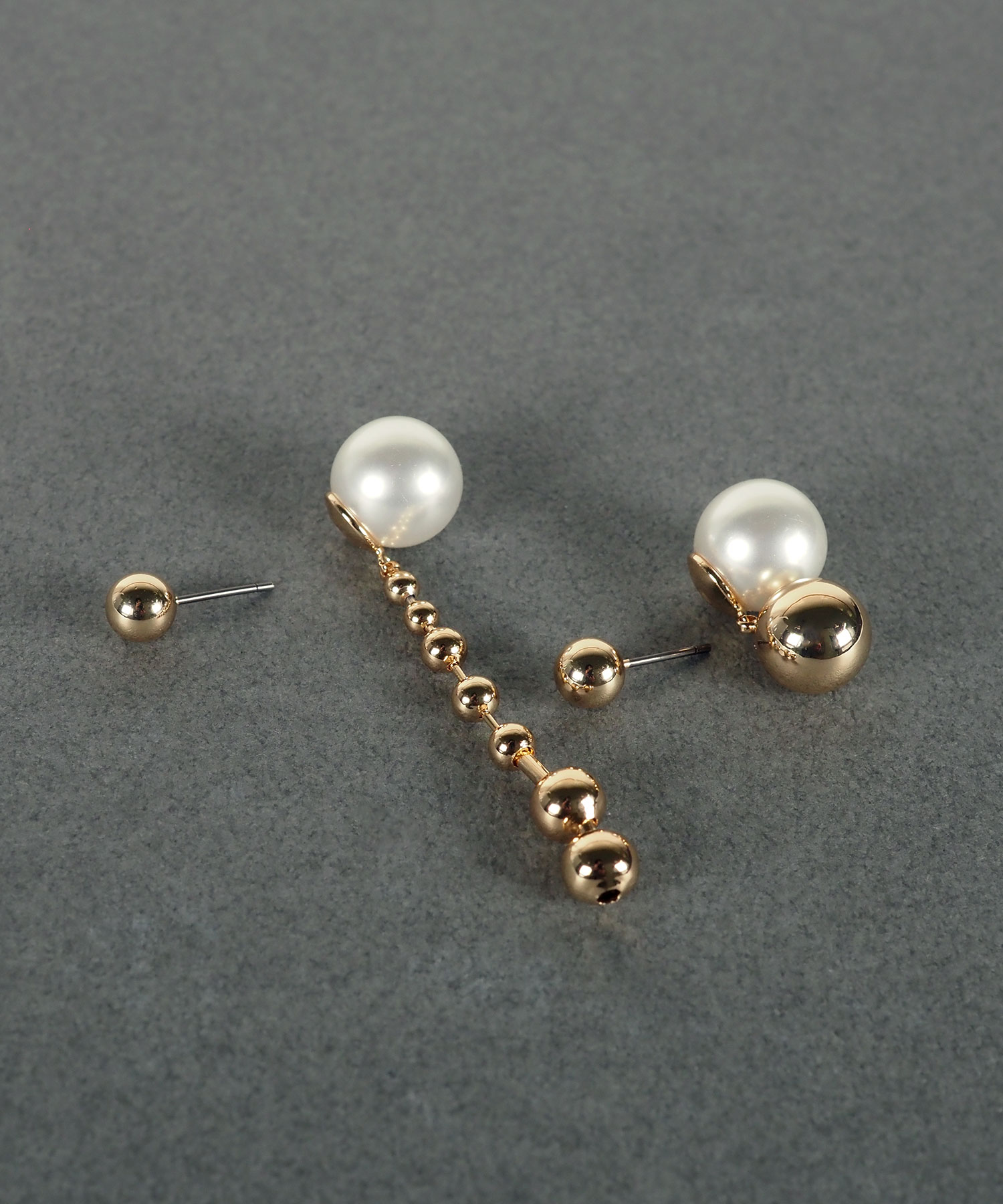 ステーションメタルボール×パールチタンポストピアス【MUK voyalibre】