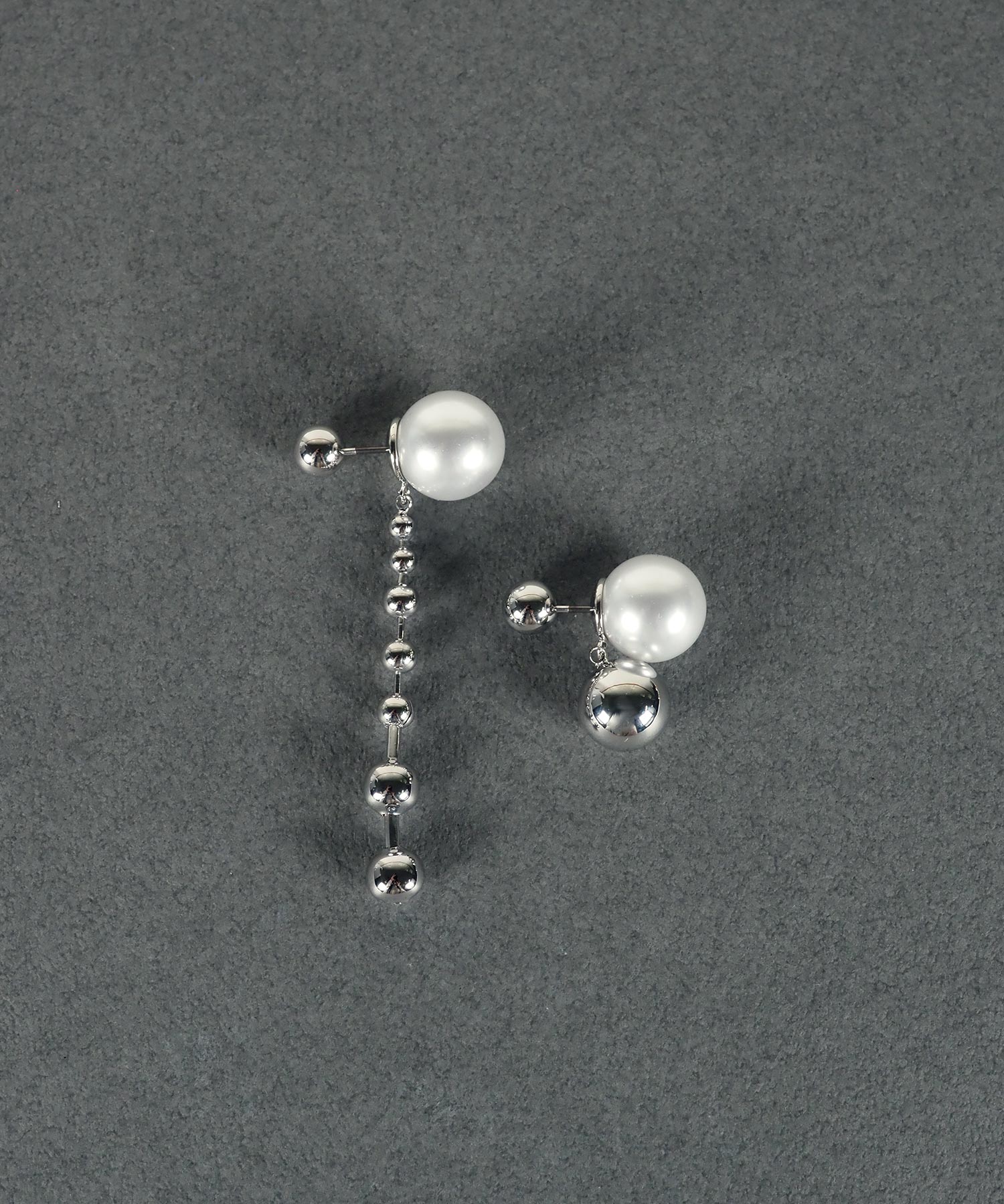 ステーションメタルボール×パールチタンポストピアス【MUK voyalibre】