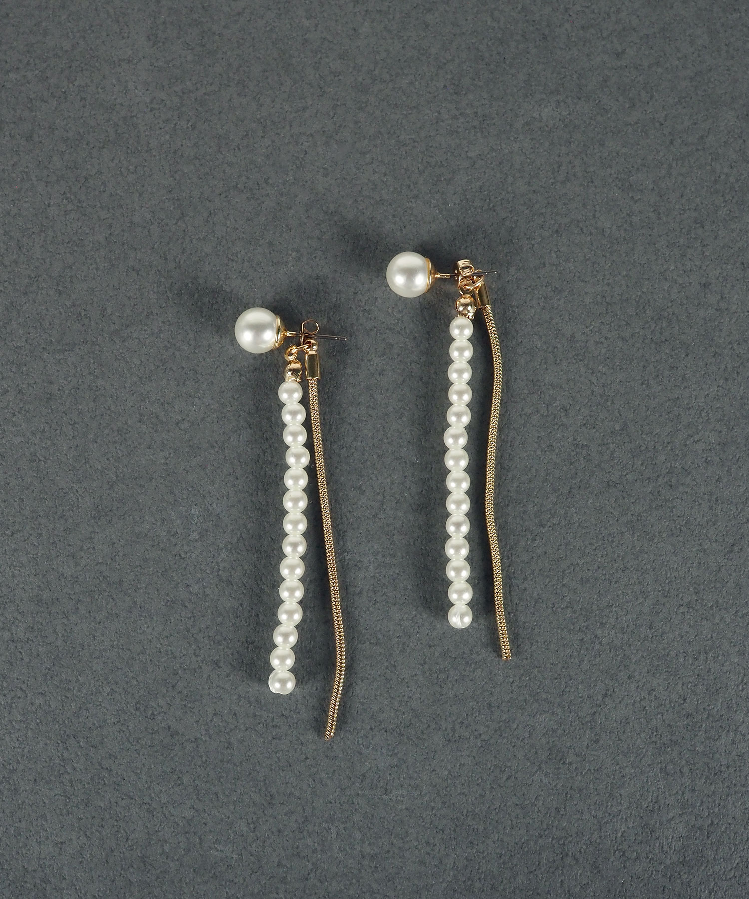 パールラインロングチタンポストピアス【MUK voyalibre】