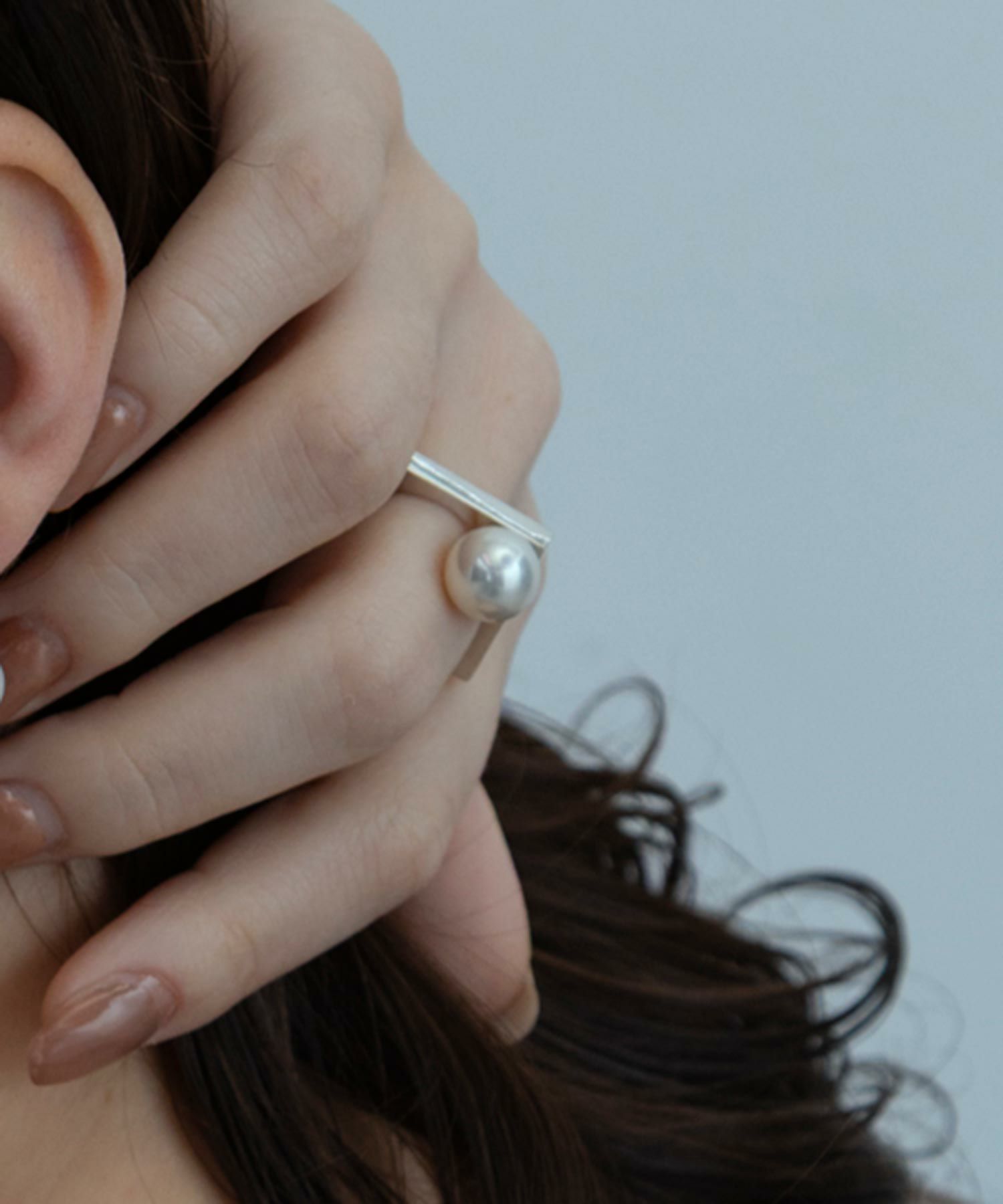 ポリッシュシェルパールスクエアリング