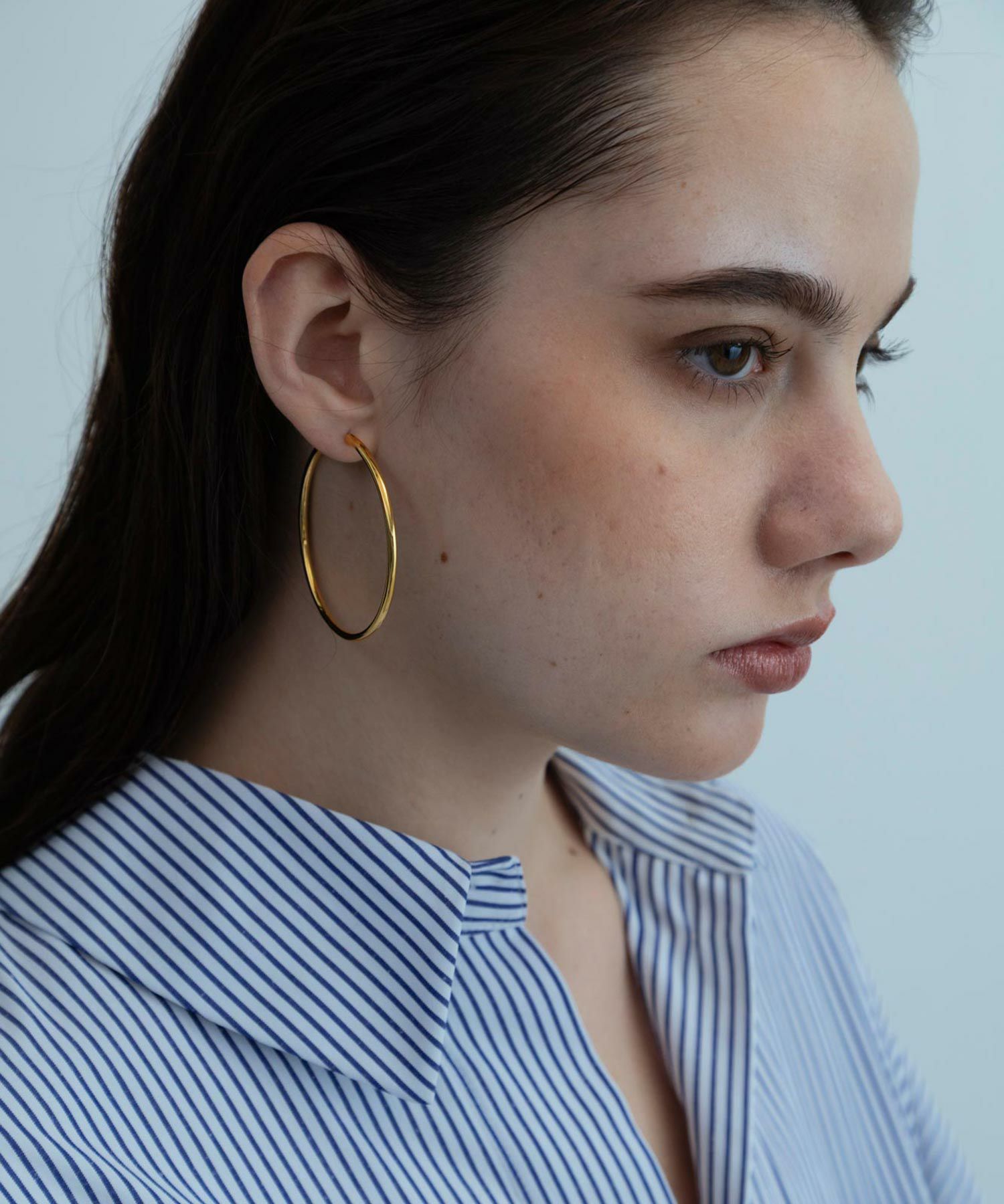 SleekフープチタンポストピアスL