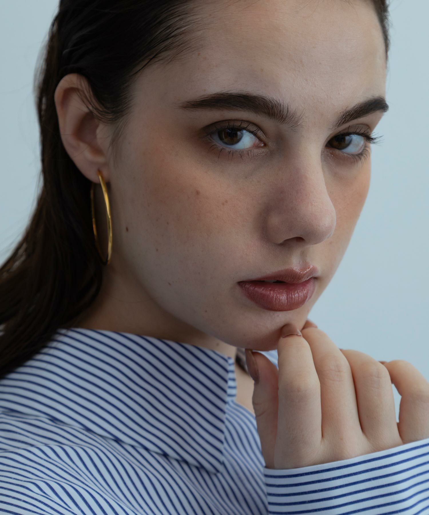 SleekフープチタンポストピアスL