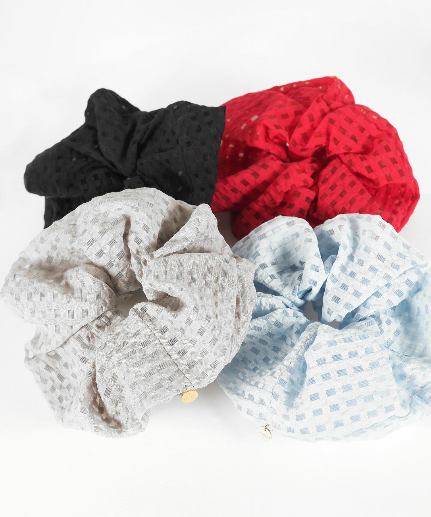 プレイドパターンシュシュ