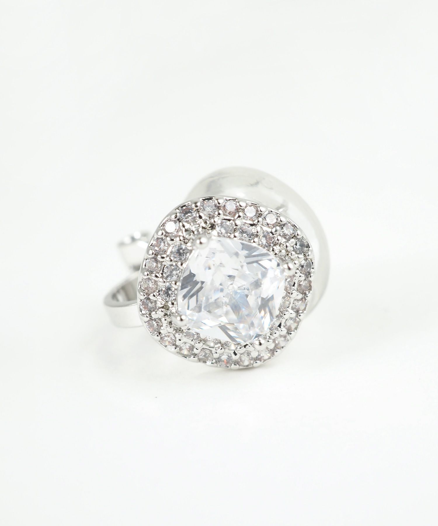 スクエアビジュークリップイヤリング