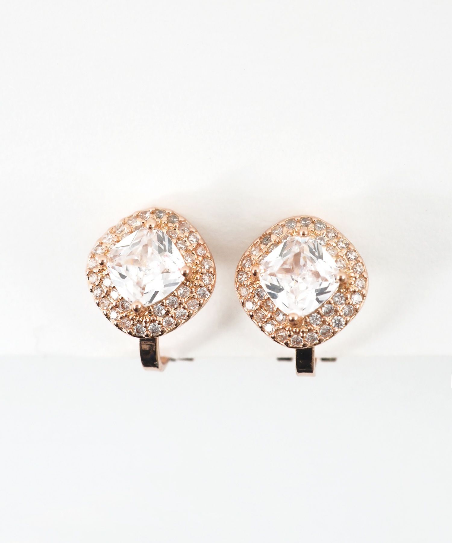 スクエアビジュークリップイヤリング