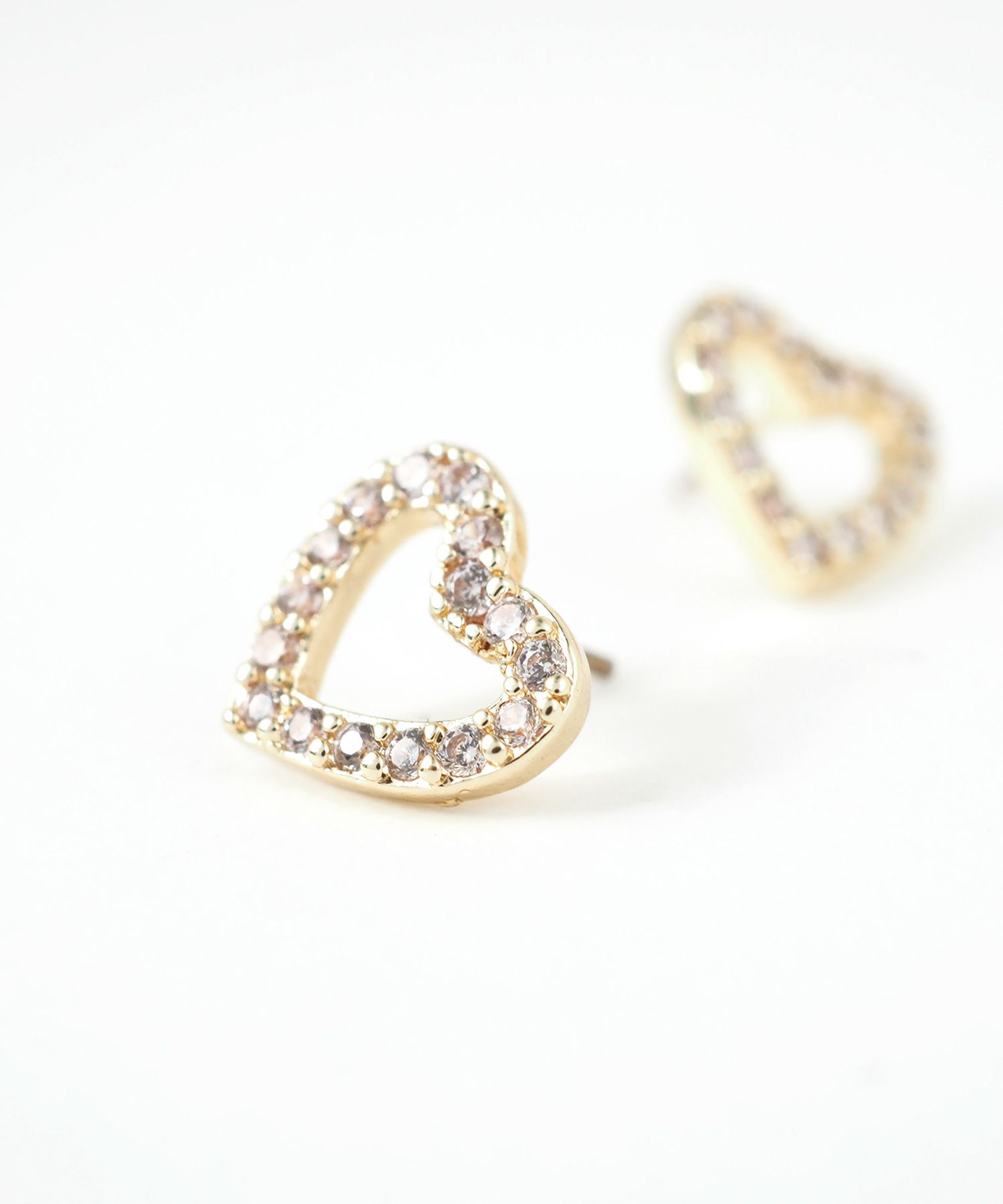 パヴェハートスレッドレスサージカルステンレスポストピアス