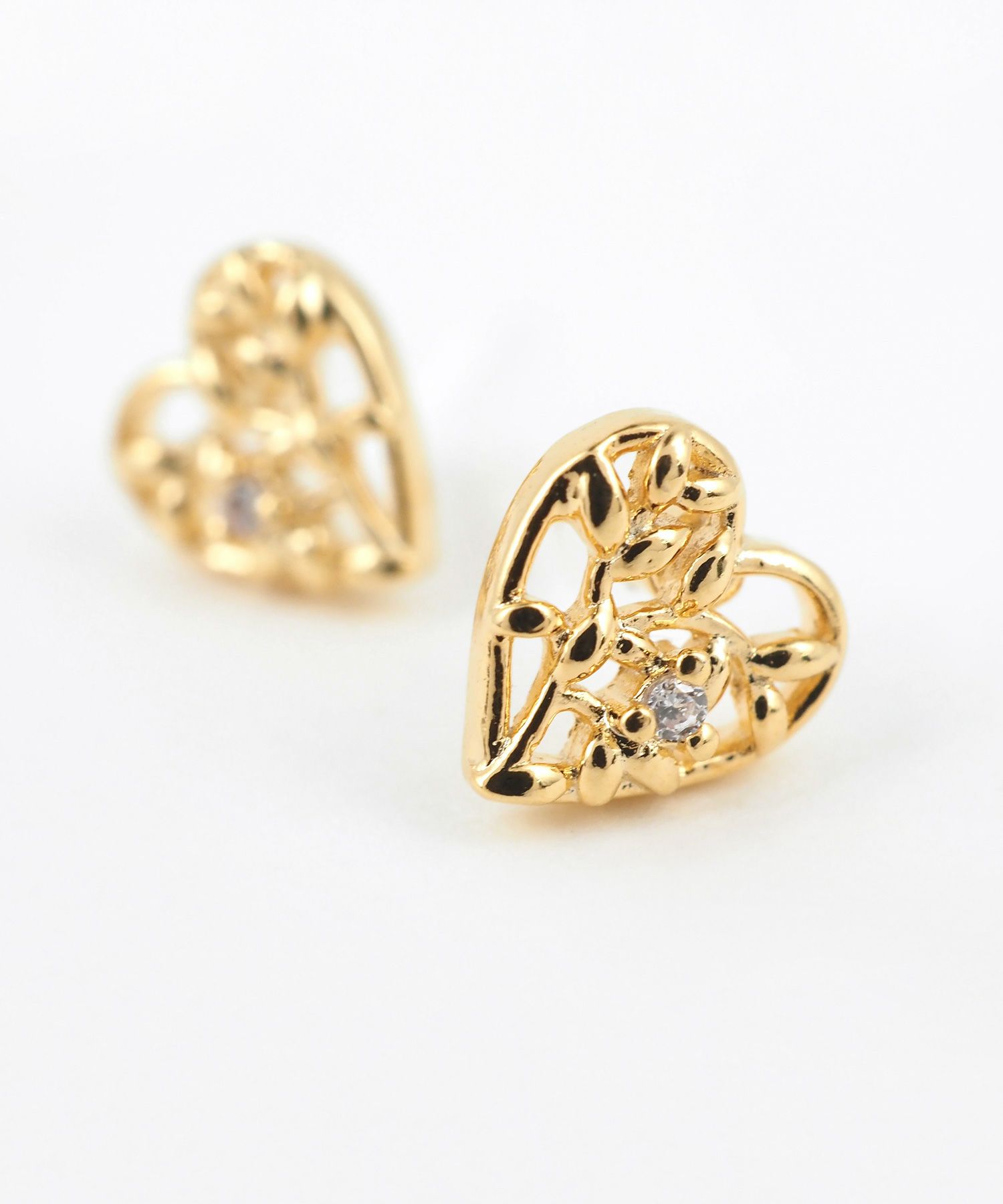 アラベスクハートジルコニアセラミックポストピアス