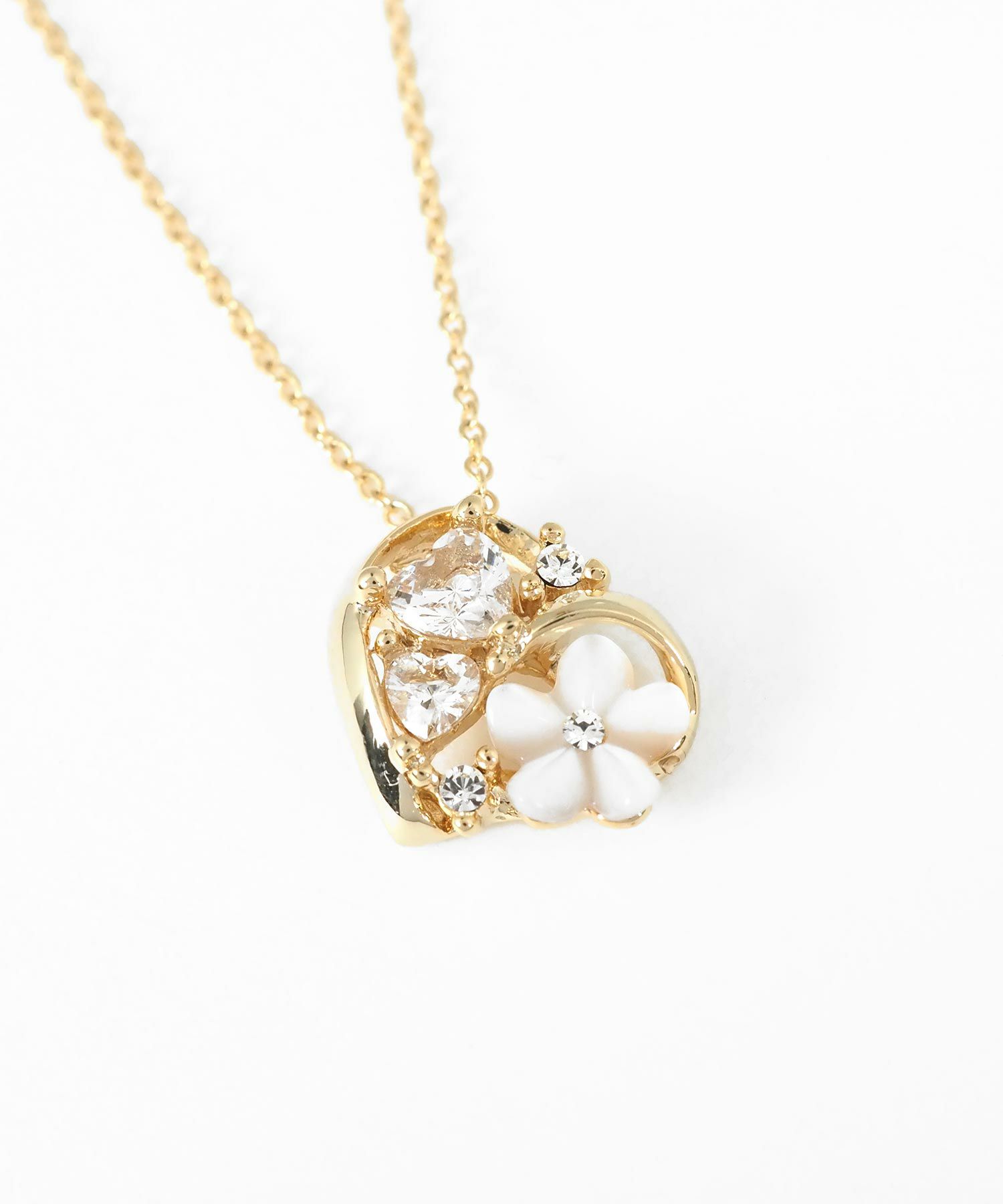 白蝶貝オープンハートフラワーネックレス | 【公式】MUK ONLINE SHOP